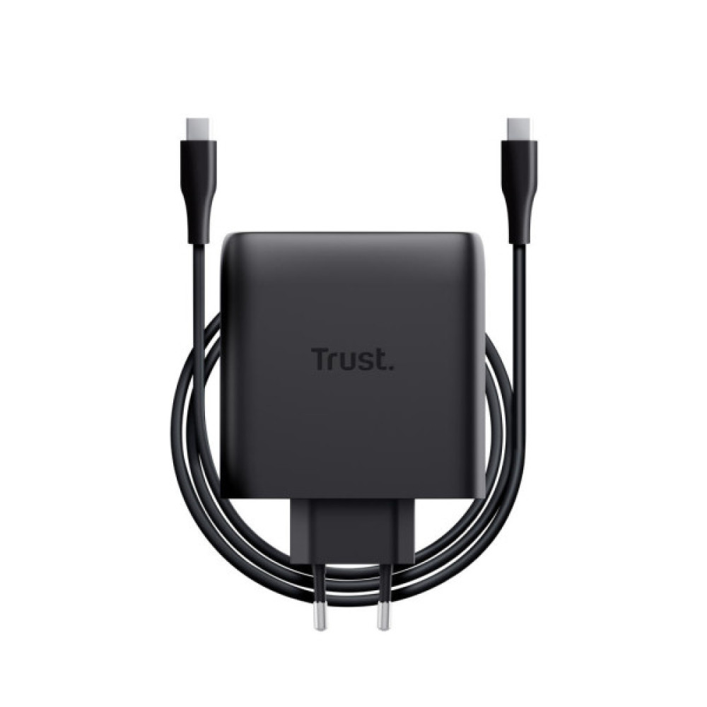 Зарядний пристрій Trust 2xUSB-C 100W GaN PD/PPS black (25527_TRUST)
