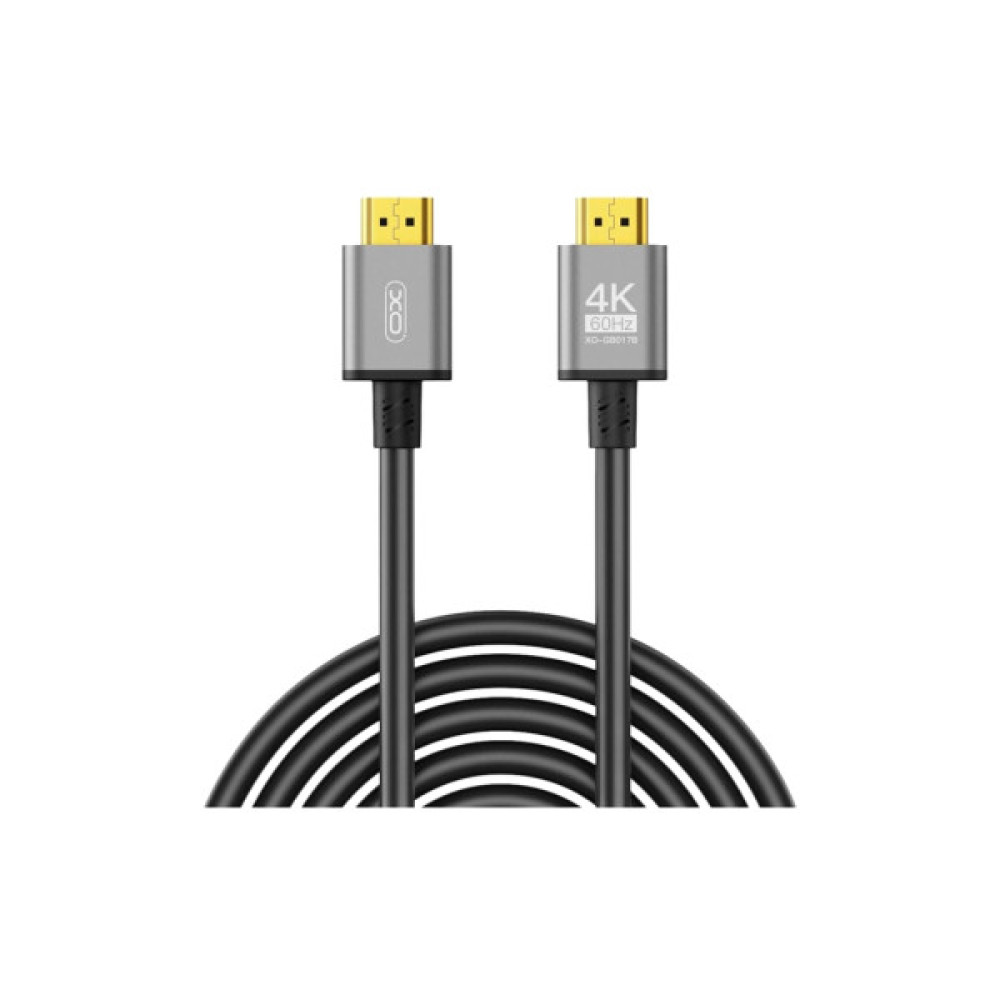 Кабель мультимедійний HDMI M to HDMI M 5.0m V2.0 black XO (GB017B-HDMI.tranish)