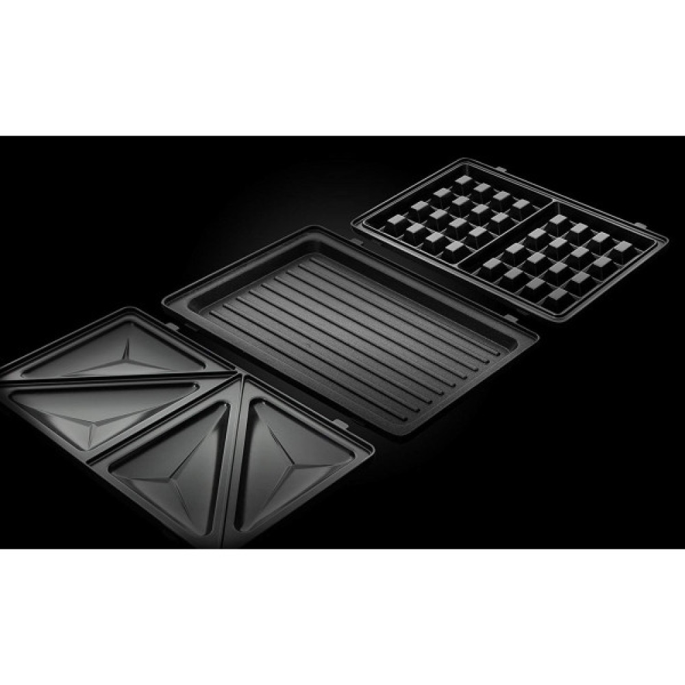 Мультимейкер Russell Hobbs Fiesta 750Вт, алюміній, 3 пластини, корпус-нержав.сталь/пластик, чорний