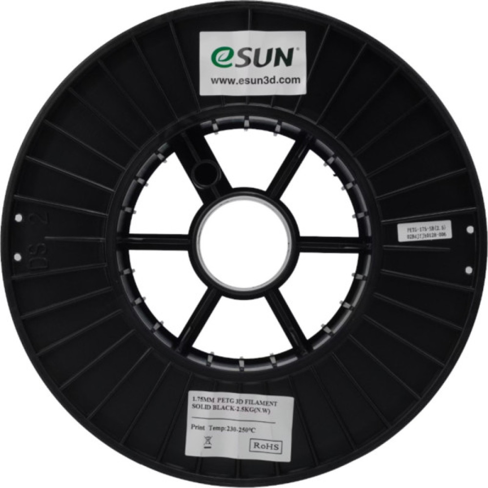 Пластик для 3D-принтера eSUN PETG 1,75mm 2,5kg BLACK (PETG175SB2.5)