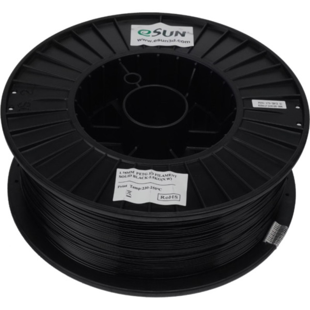 Пластик для 3D-принтера eSUN PETG 1,75mm 2,5kg BLACK (PETG175SB2.5)
