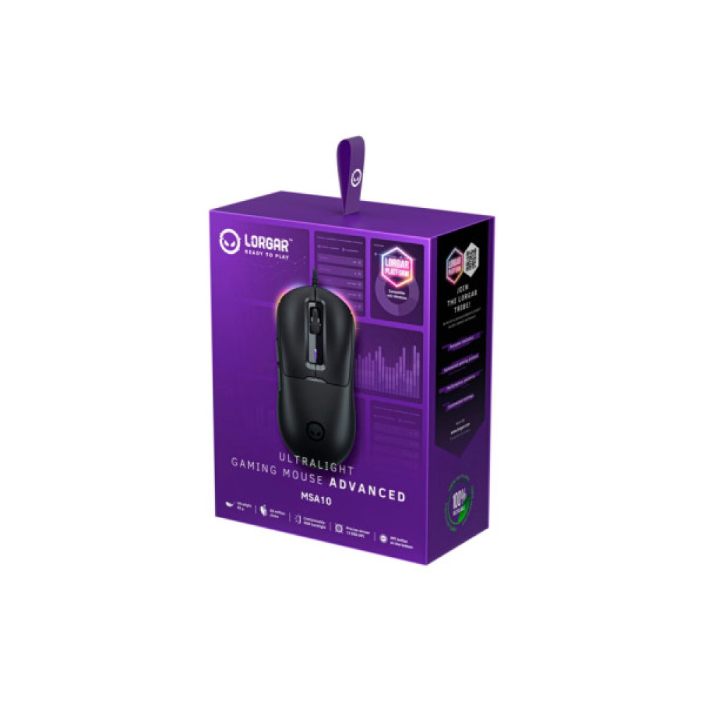 Мишка Lorgar MSA10 Ultralight USB Black (LRG-MSA10-BK)