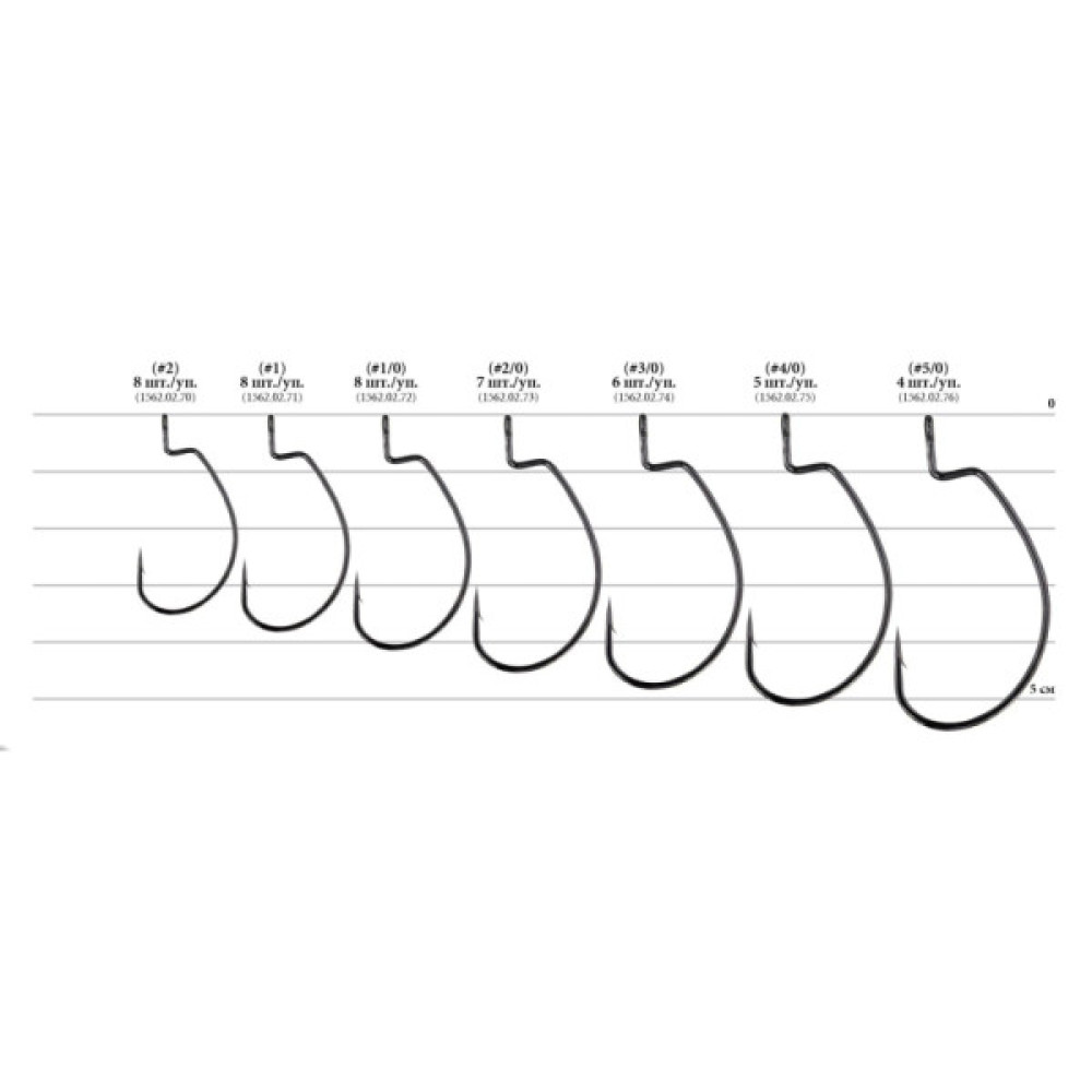 Гачок Decoy Worm25 Hook Wide 4/0 (5 шт/уп) (1562.02.75)