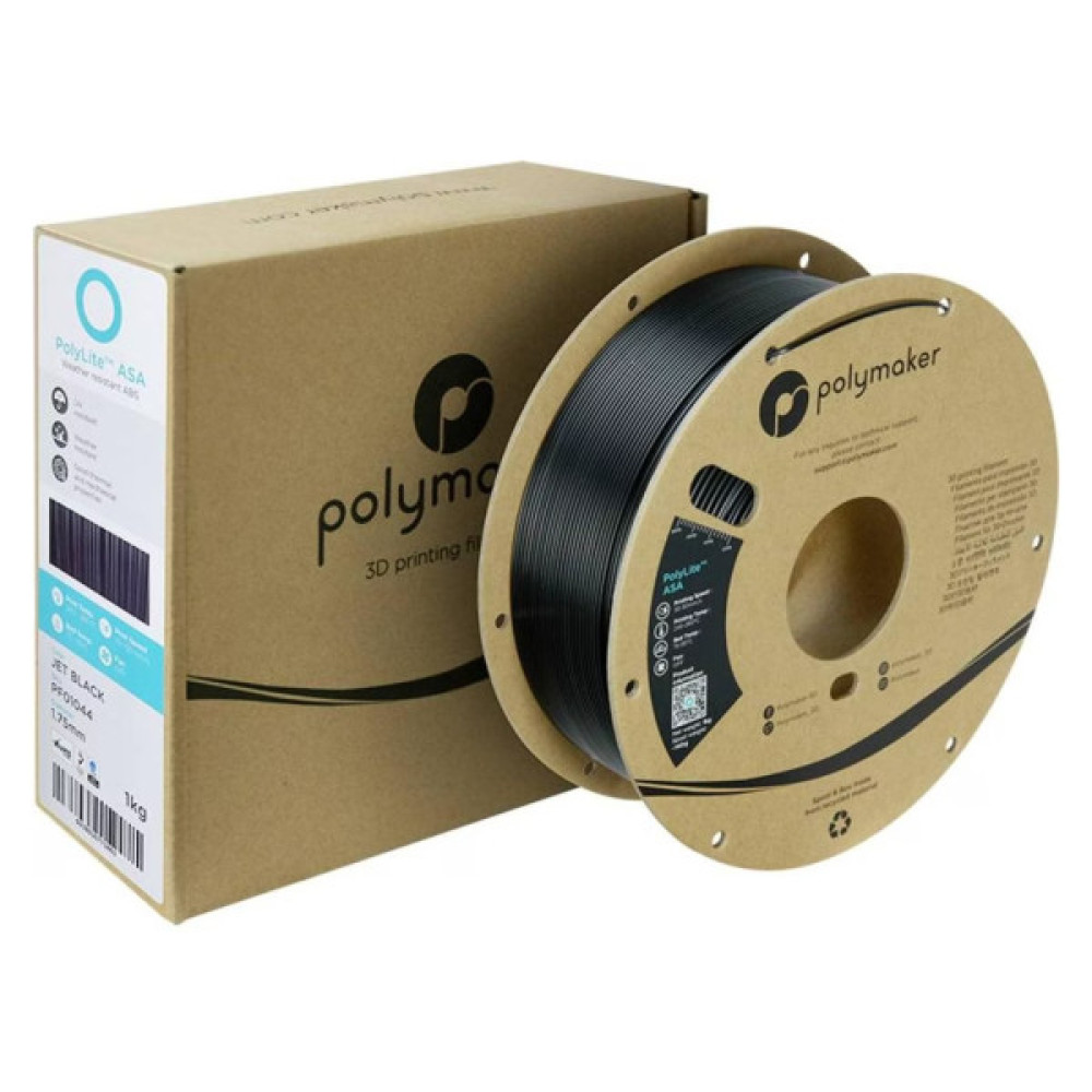 Пластик для 3D-принтера Polymaker ASA POLYLITE 1,75mm 1kg JET BLACK (PF01044)