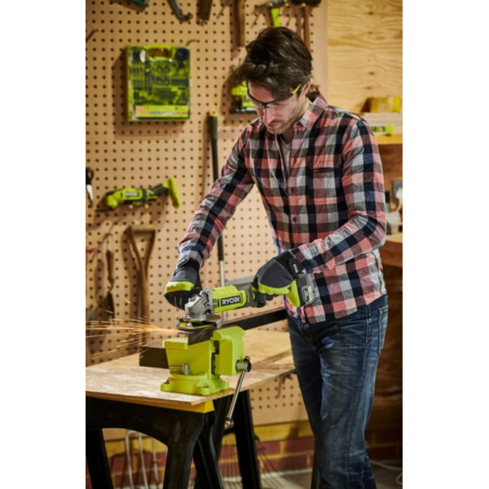 Шліфмашина кутова акумуляторна Ryobi ONE+ RAG18125-0 125мм 18В 9000об·хв 2.2кг без АКБ та ЗП