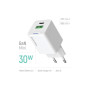Зарядний пристрій ColorWay GaN Mini 30W PD Port PPS USB (Type-C PD + USB QC4.0) white (CW-CHS053PD-WT) Зарядний пристрій ColorWay GaN Mini 30W PD Port PPS USB (Type-C PD + USB QC4.0) white (CW-CHS053PD-WT)