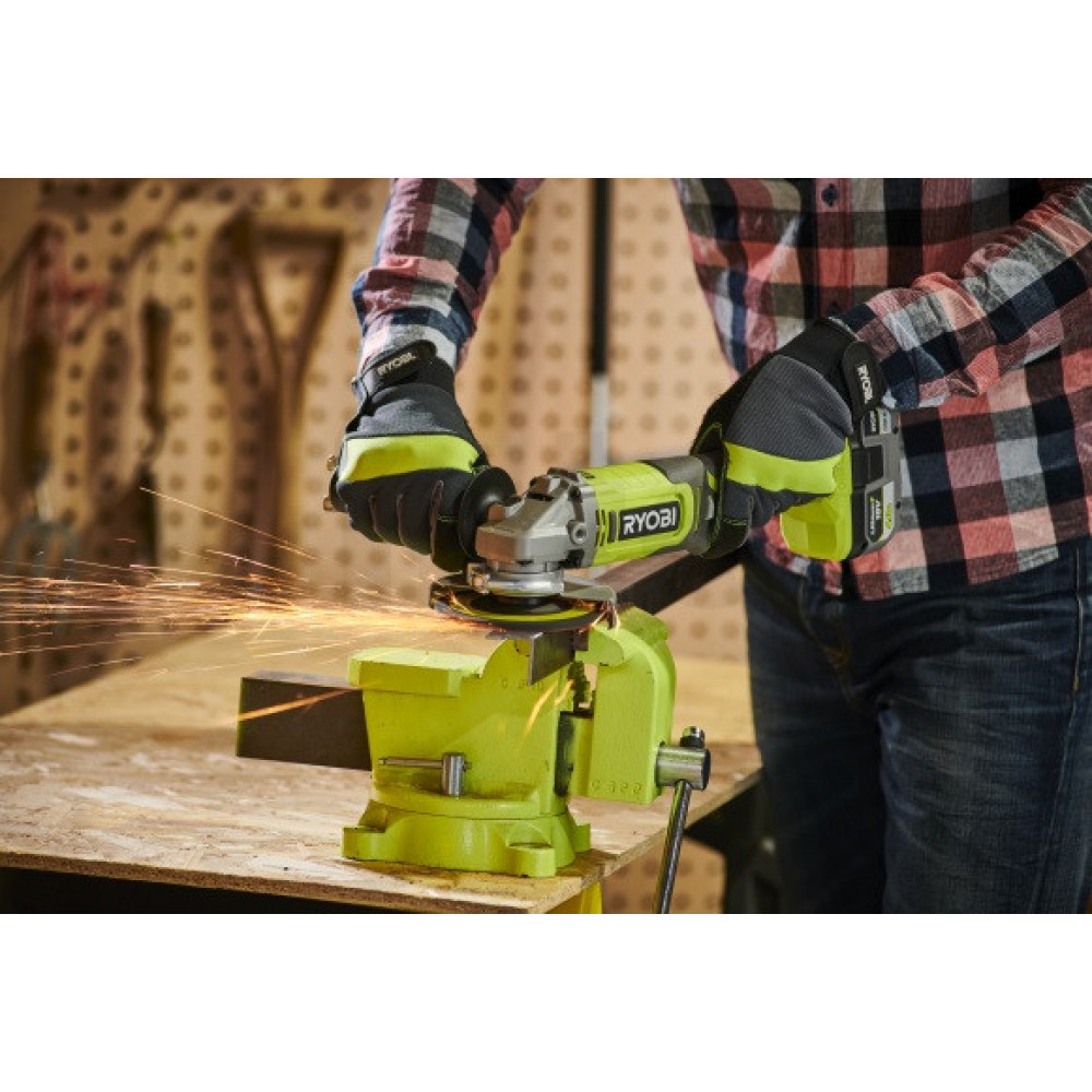 Шліфмашина кутова акумуляторна Ryobi ONE+ RAG18125-1C40S 125мм 18В 1х4А·год 9000об/хв 2.2кг сумка