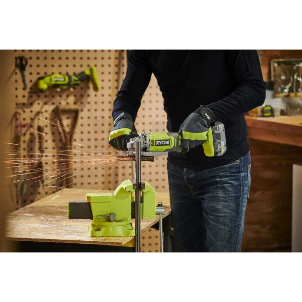 Шліфмашина кутова акумуляторна Ryobi ONE+ RAG18125-1C40S 125мм 18В 1х4А·год 9000об/хв 2.2кг сумка