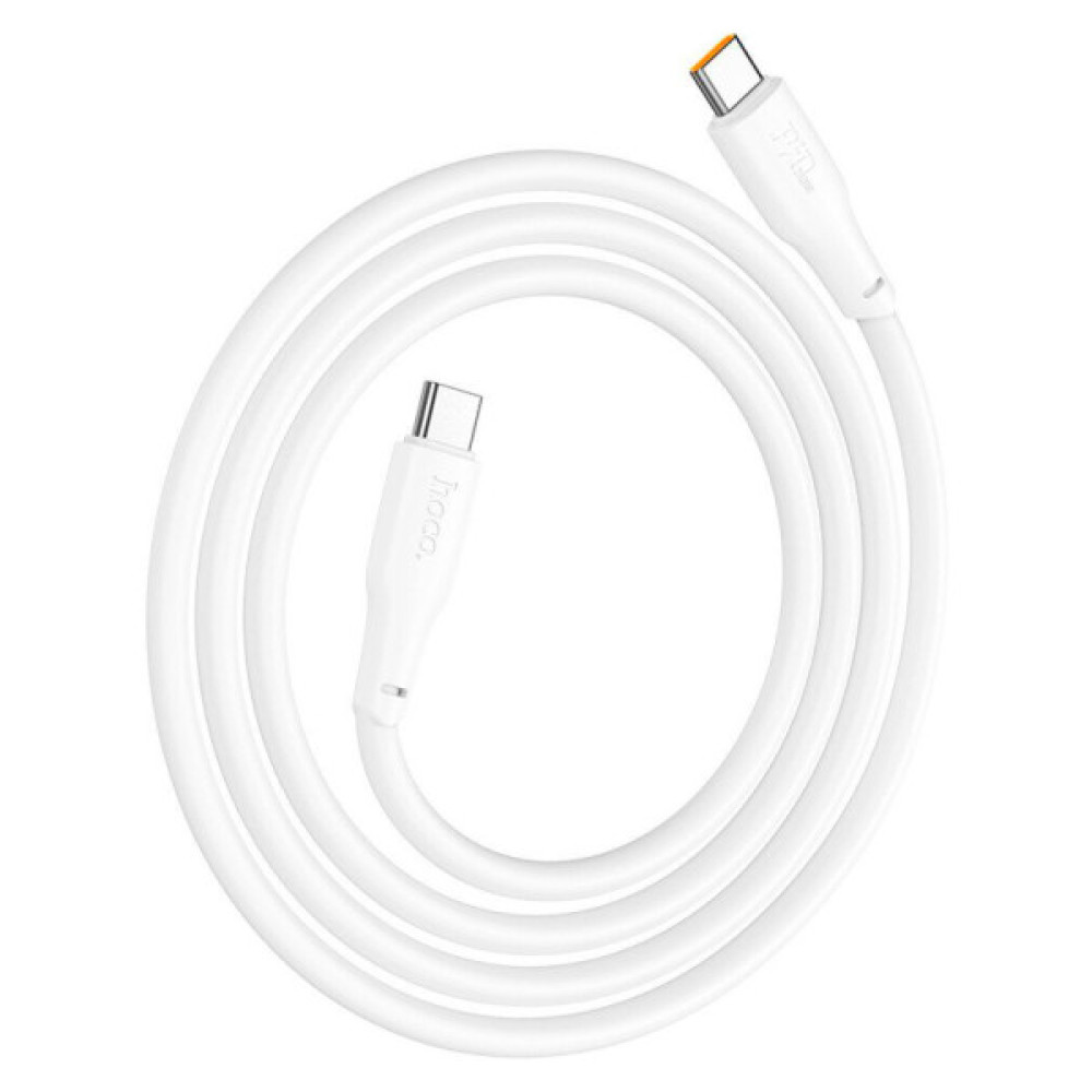 Дата кабель USB-C to USB-C 1.0m 240W TPE X93 white HOCO (6931474790736)