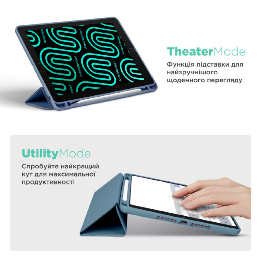 Чохол до планшета Armorstandart Smart Fold Pen Samsung Galaxy Tab A11+ Lavender Grey (ARM89309)
