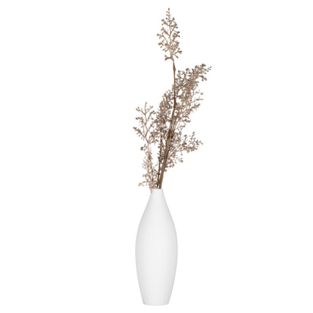 Ваза Ardesto Siena, 7х23см, порцеляна, білий (AR3806W)