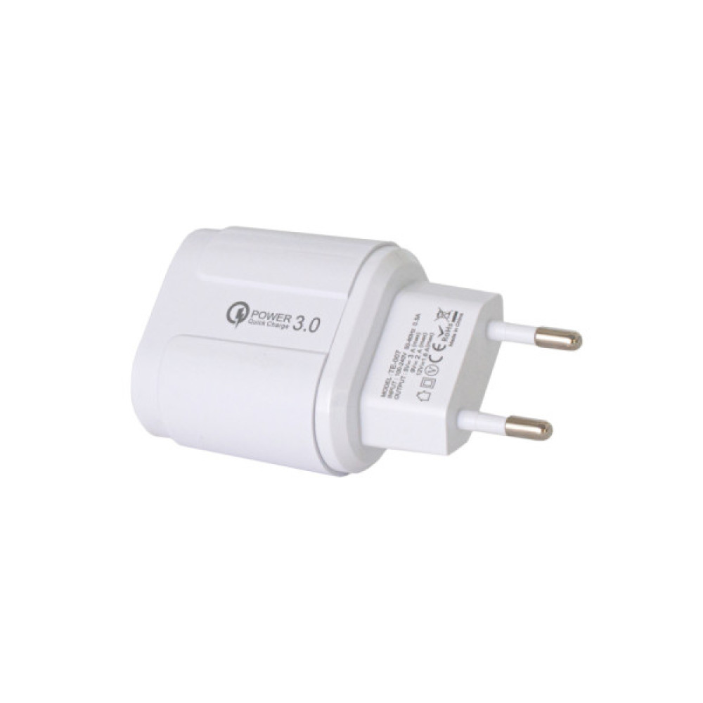 Зарядний пристрій Patron USB QC3.0 2.4A white (PN-QC3-220V-W) Зарядний пристрій Patron USB QC3.0 2.4A white (PN-QC3-220V-W)