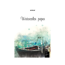 Папір для малювання Kite для акварелі А4, 10 аркушів, 200г/м2 (K23-267)
