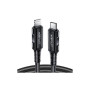 Дата кабель USB-C to Lightning 1.8m 30W 3A nylon black Acefast (6974316281306)