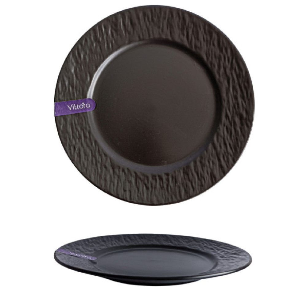 Тарілка Vittora Graphene Night обідня 260мм (VT-P-1260GN)