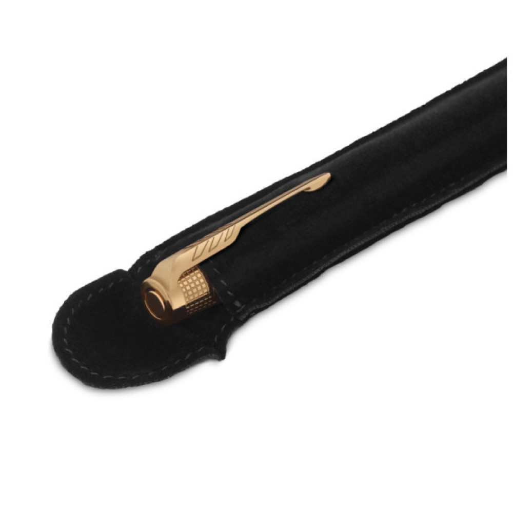 Ручка пір'яна Parker SONNET 17 SE Cisele Gold GT FP18 F + бархатний чохол (68 611)