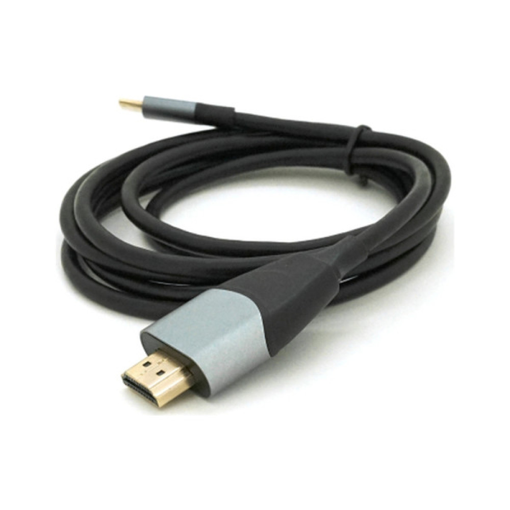 Кабель мультимедійний USB-C to HDMI M 1.8m 4K30Hz black Voltronic (YT-HDMI (M)-Type-C (M))