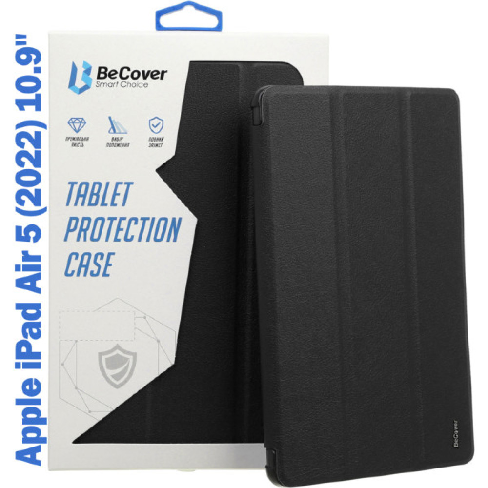 Чохол до планшета BeCover Tri Fold Soft TPU Silicone Apple iPad Air 5 (2022) 10.9" Black (708509) Чохол до планшета BeCover Tri Fold Soft TPU Silicone Apple iPad Air 5 (2022) 10.9" Black (708509)