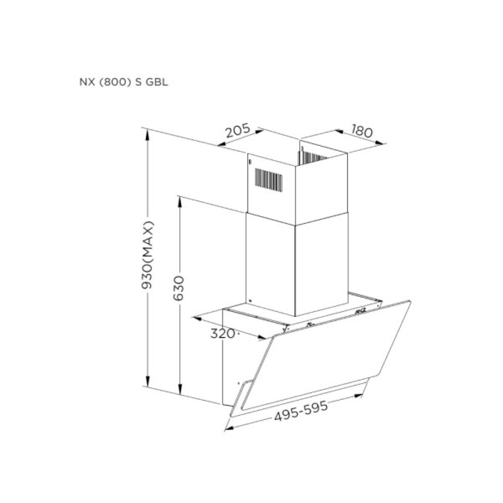 Витяжка кухонна Pyramida NX 60 (800) S GBL
