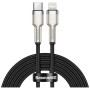 Дата кабель USB-C to Lightning 2.0m Cafule Metal PD 20W black Baseus (CATLJK-B01) Дата кабель USB-C to Lightning 2.0m Cafule Metal PD 20W black Baseus (CATLJK-B01)