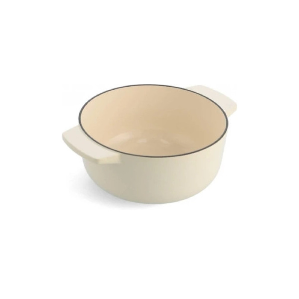 Каструля KitchenAid чавунна з кришкою 5,2 л Мигдалевий крем (CC006059-001)