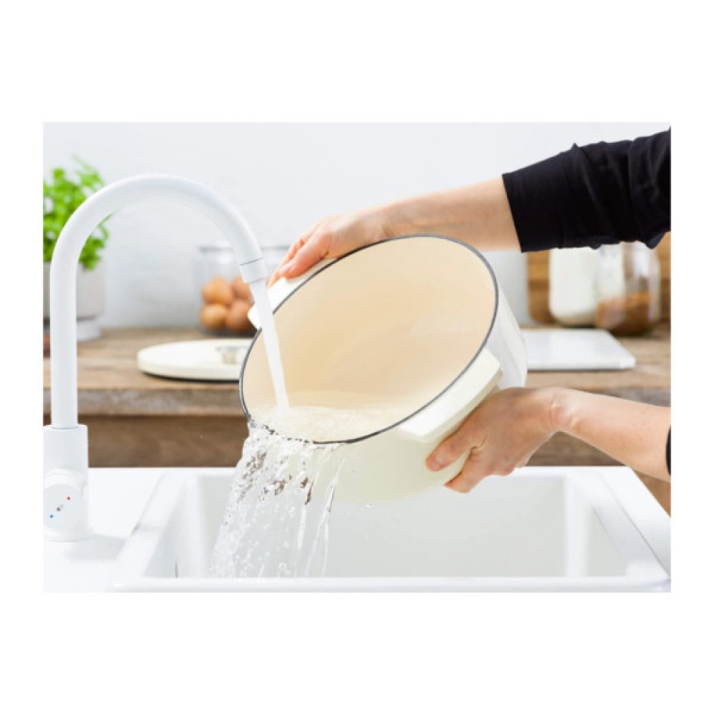 Каструля KitchenAid чавунна з кришкою 5,2 л Мигдалевий крем (CC006059-001)