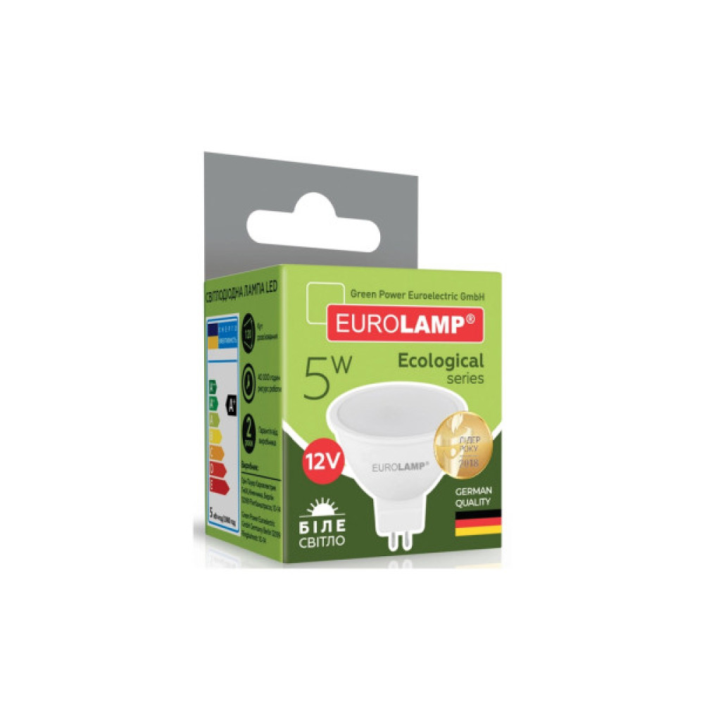 Лампочка Eurolamp LED SMD MR16 5W GU5.3 4000K 12V (LED-SMD-05534(12)(P))