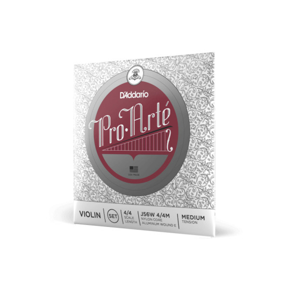 Струни для скрипки D'Addario Pro-Arte Violin String Set With Wound E 4/4 Scale Medium Tension (J56W 4/4M)