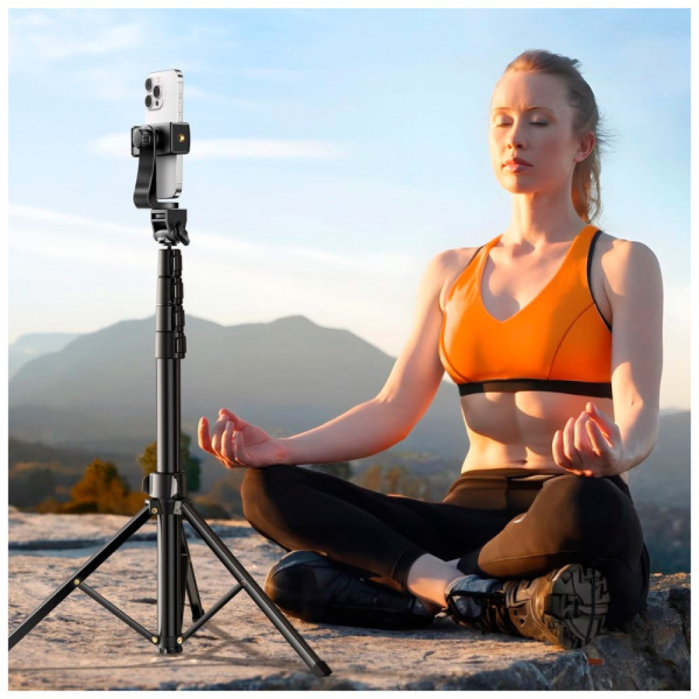 Штатив Ugreen LP680 Selfie Stick Tripod with Bluetooth Remote Black (15609)