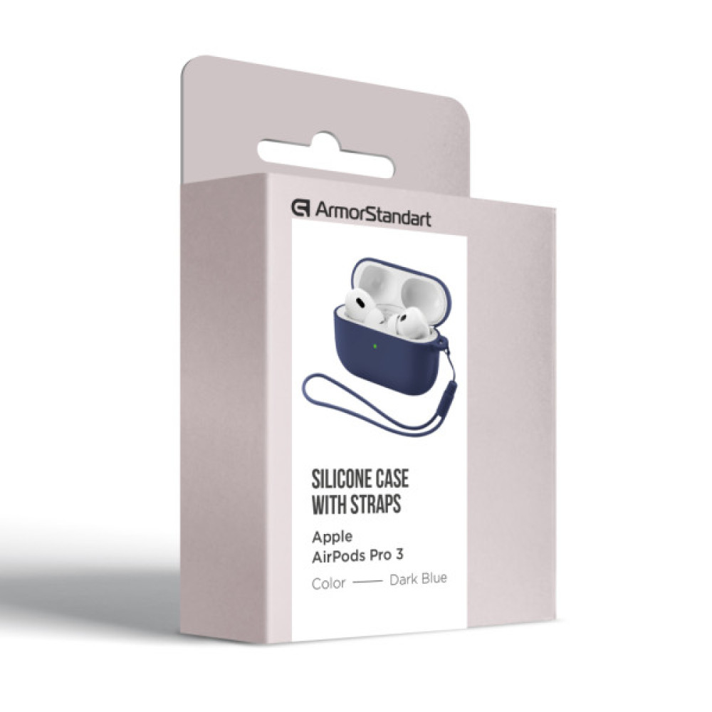 Чохол для навушників Armorstandart Silicone Case для Apple Airpods Pro 3 Dark Blue (ARM88292)
