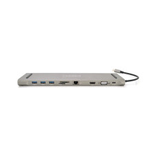 Концентратор VEGGIEG USB-C 8-in-1 USB-C + 3xUSB 3.0 + HDMI + VGA + 3.5mm + SD/TF + RJ45 0.1m silver (TC10) Концентратор VEGGIEG USB-C 8-in-1 USB-C + 3xUSB 3.0 + HDMI + VGA + 3.5mm + SD/TF + RJ45 0.1m silver (TC10)