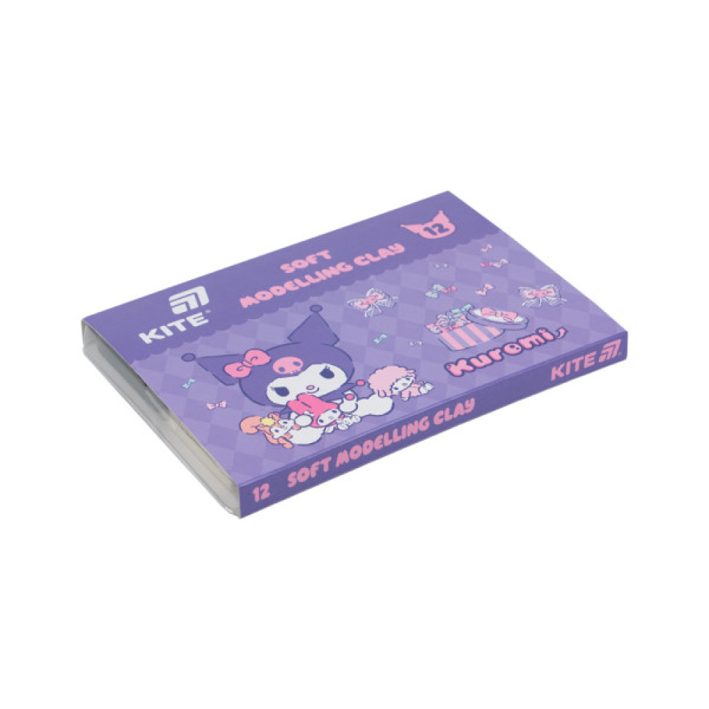 Пластилін Kite Kuromi восковий, 12 кольорів, 240 г (HK24-1086)