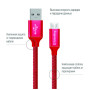 Дата кабель USB 2.0 AM to Micro 5P 1.0m 2.1А red ColorWay (CW-CBUM002-RD)