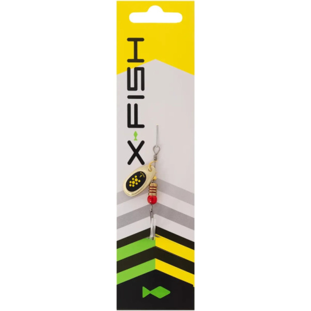 Блешня X-Fish Spike 2.5g 1 Gold black lime (1917.06.32)