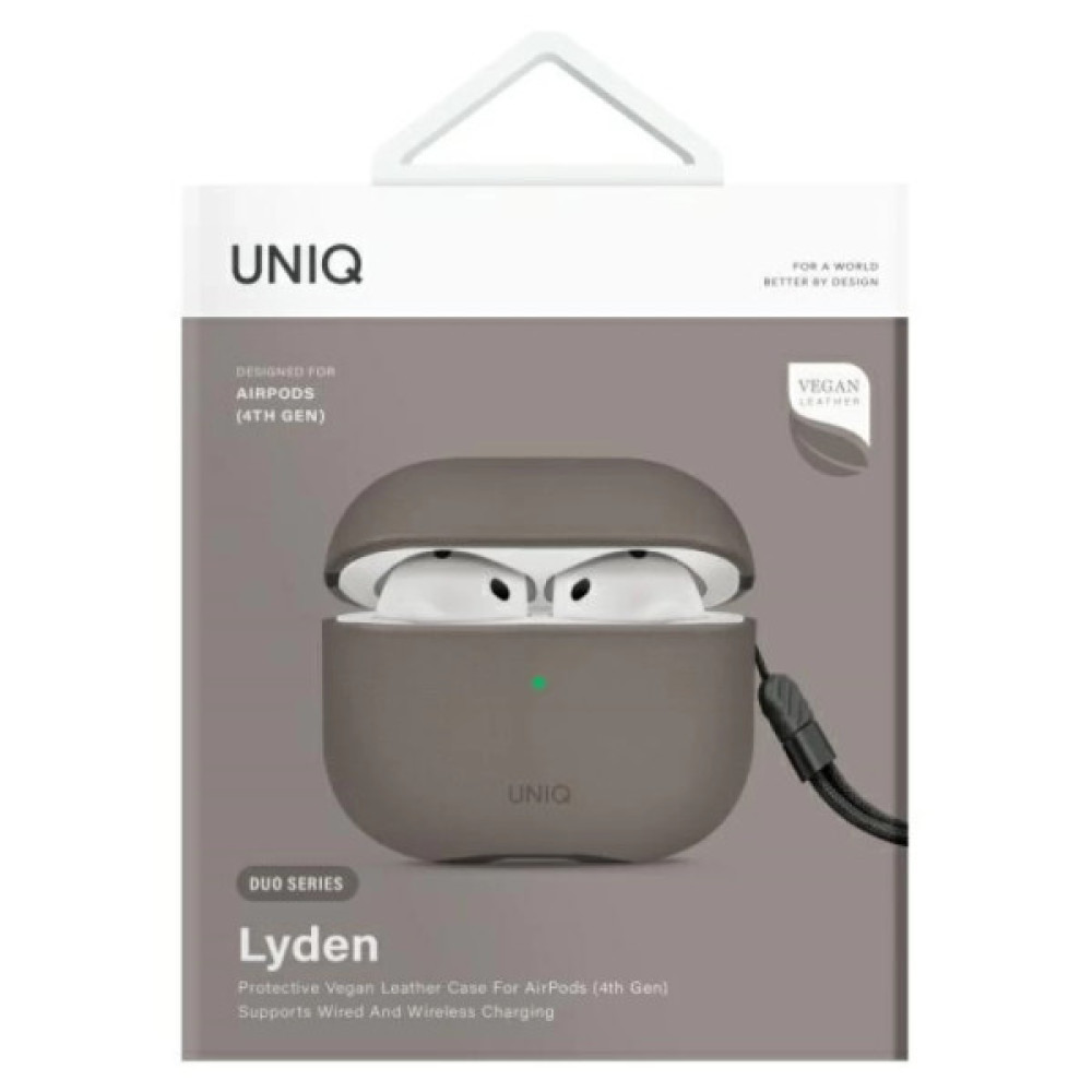 Чохол для навушників Uniq Lyden DS AirPods 4 Flint Grey (8886463691335)