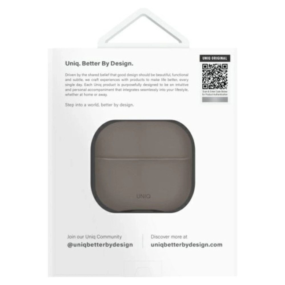 Чохол для навушників Uniq Lyden DS AirPods 4 Flint Grey (8886463691335)