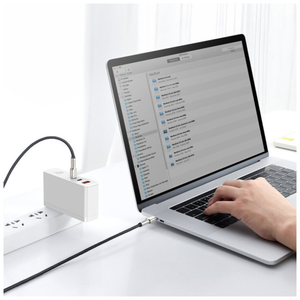 Дата кабель USB-C to USB-C 1.0m 100W metal black Baseus (CATJK-C01)