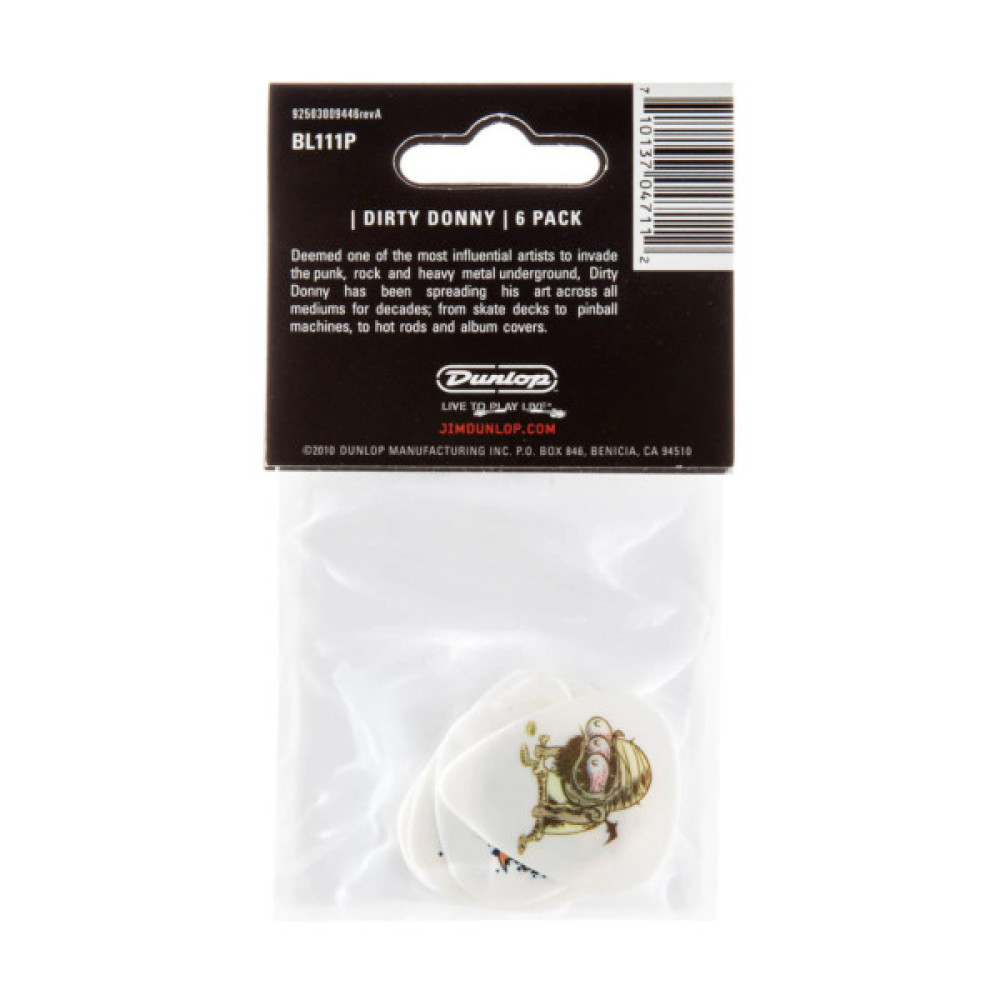 Медіатор Jim Dunlop Dirty Donny Picks .73mm 6 шт. (BL111P.73)