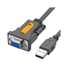 Кабель для передачі даних USB to COM F 1.5m DB9 RS-232 CR104 black Ugreen (20201) Кабель для передачі даних USB to COM F 1.5m DB9 RS-232 CR104 black Ugreen (20201)