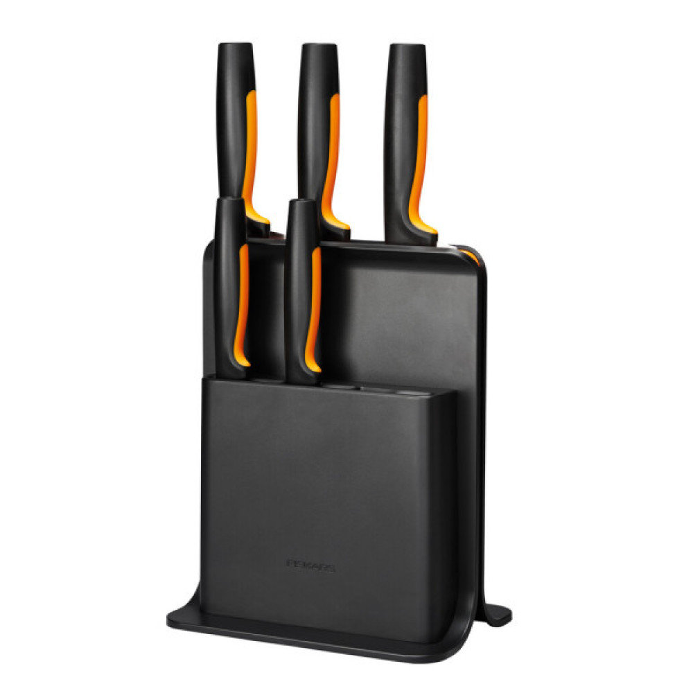 Набір ножів Fiskars Functional Form з чорною підставкою 5 шт (1057554)
