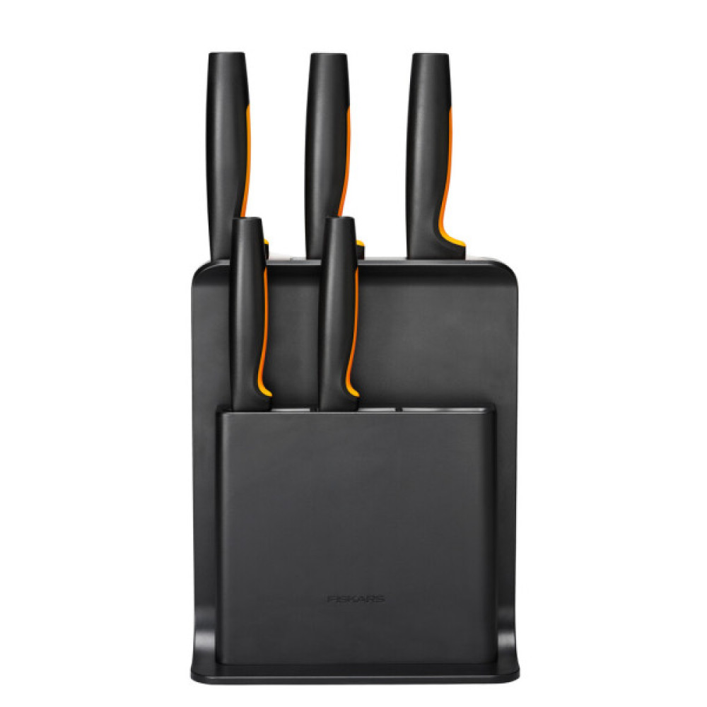 Набір ножів Fiskars Functional Form з чорною підставкою 5 шт (1057554)