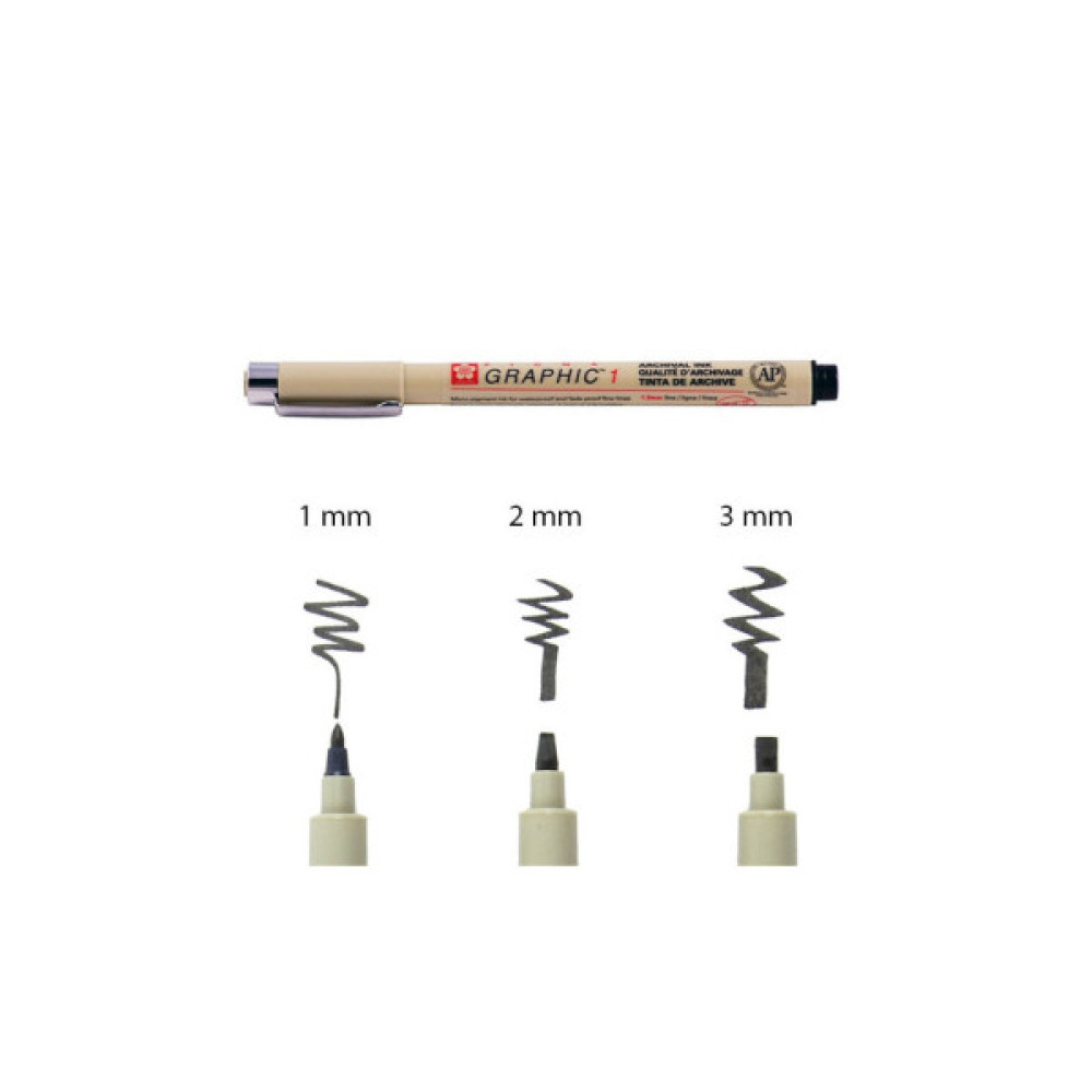 Лайнер Sakura маркер PIGMA GRAPHIC 1мм, Чорний (084511366152)