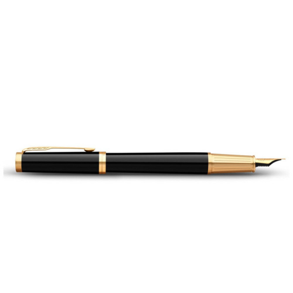Ручка пір'яна Parker INGENUITY Black Lacquer GT FP F (60 011)