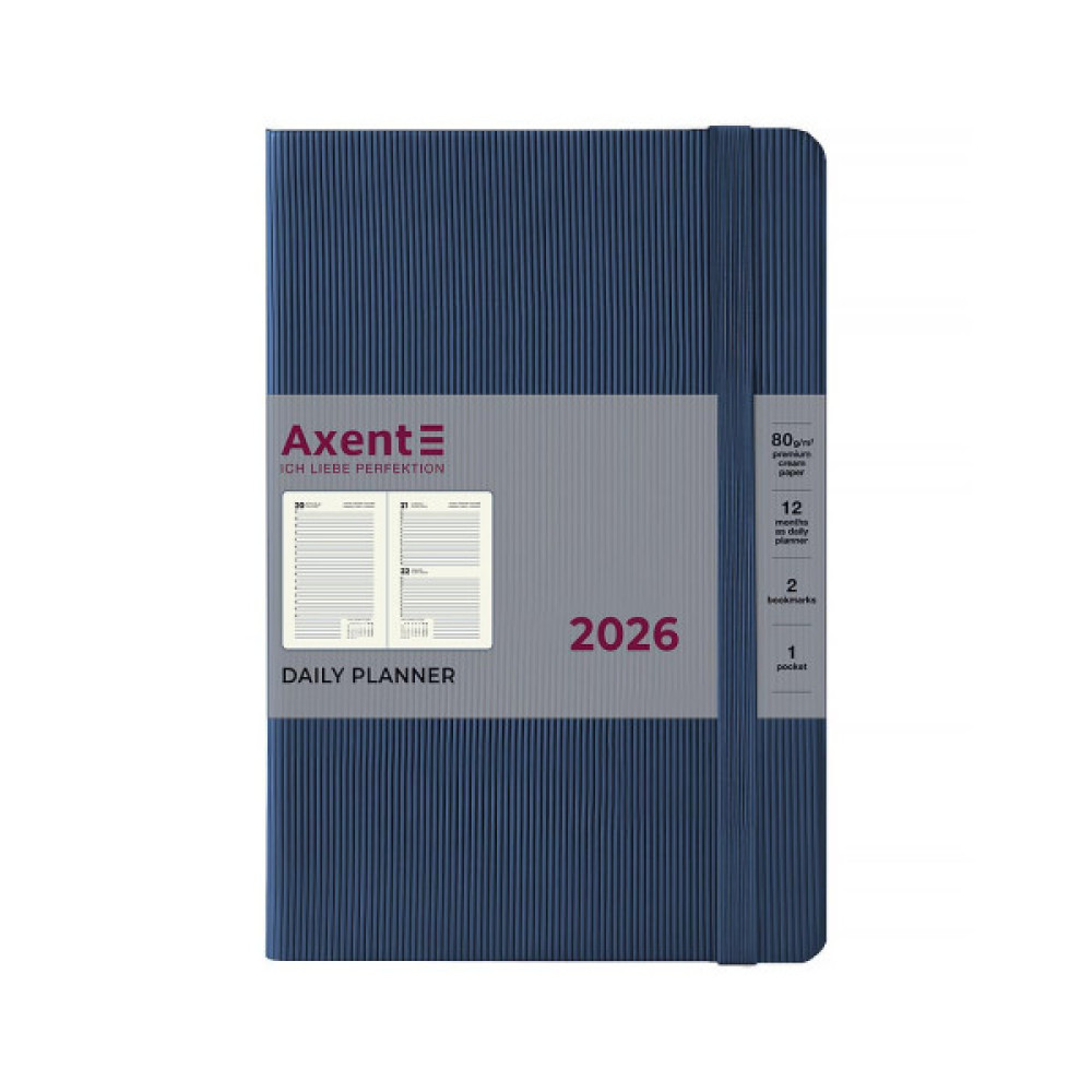 Тижневик Axent датований 2026 Partner Lines, 145х210, блакитний (8815-26-48-A)