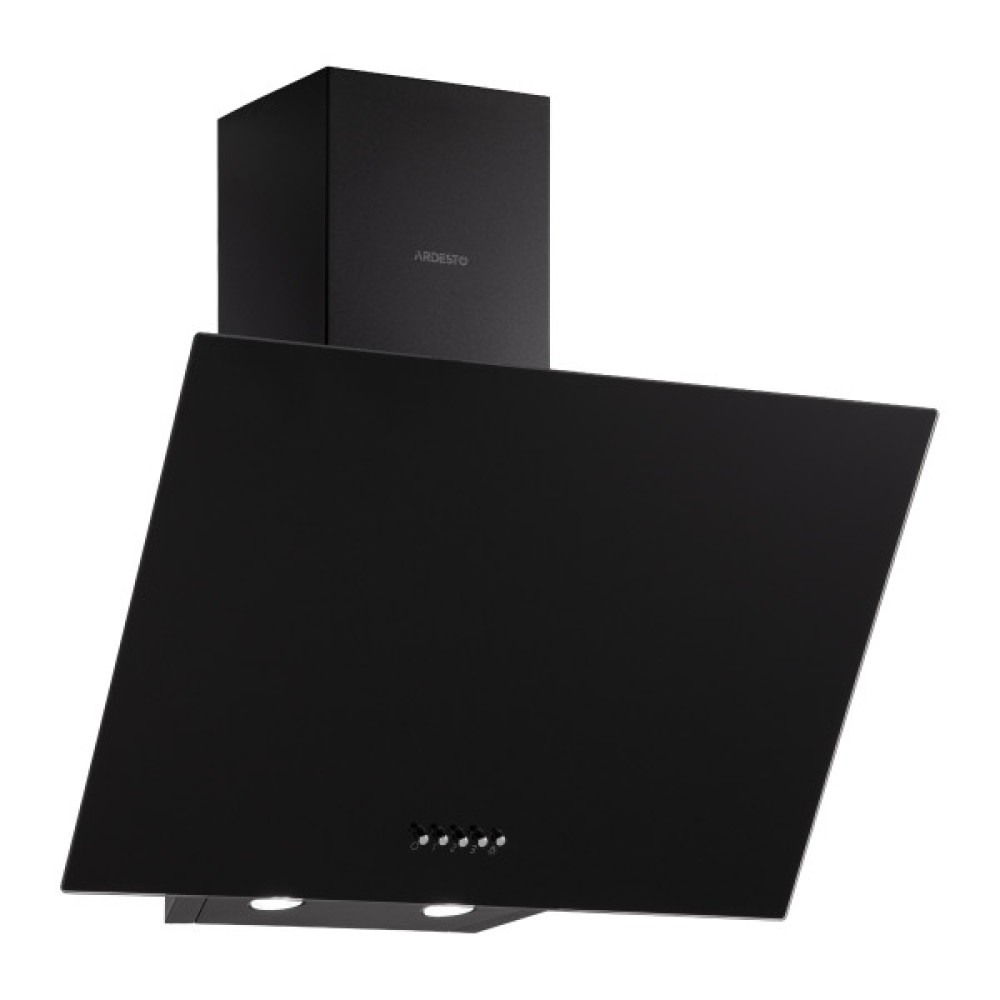Витяжка Ardesto похила, 60см, 900м3ч, скло, 2х1Вт LED, кнопкове, чорний