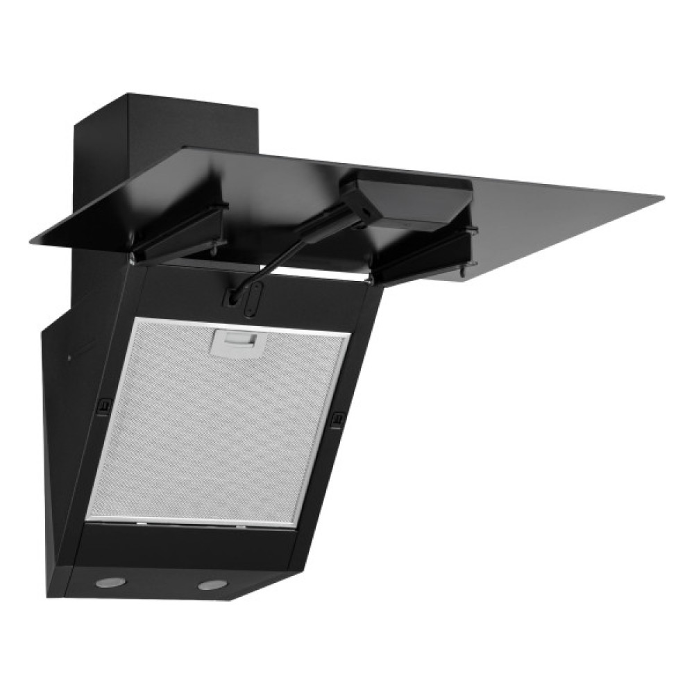 Витяжка Ardesto похила, 60см, 900м3ч, скло, 2х1Вт LED, кнопкове, чорний