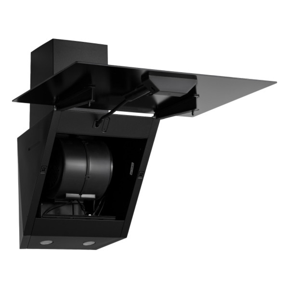 Витяжка Ardesto похила, 60см, 900м3ч, скло, 2х1Вт LED, кнопкове, чорний