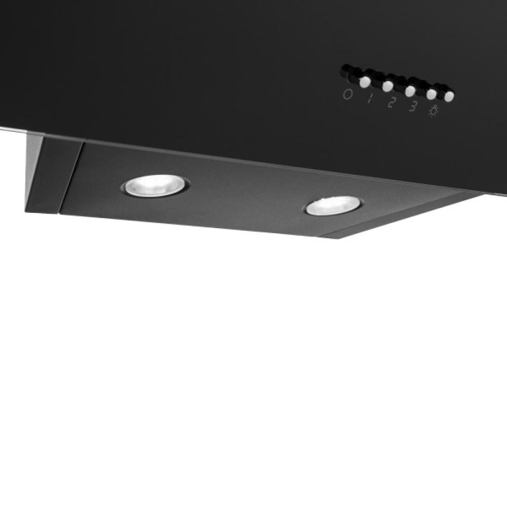 Витяжка Ardesto похила, 60см, 900м3ч, скло, 2х1Вт LED, кнопкове, чорний