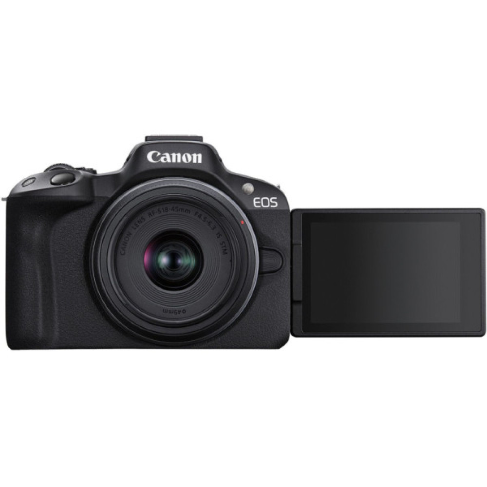 Цифровий фотоапарат Canon EOS R50 + RF-S 18-45 IS STM + RF 75-300 Black (5811C150BA)