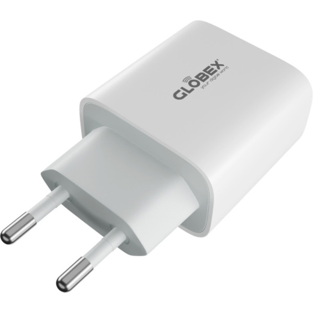 Зарядний пристрій Globex USB-C 20W FastPower white (20WC5A)